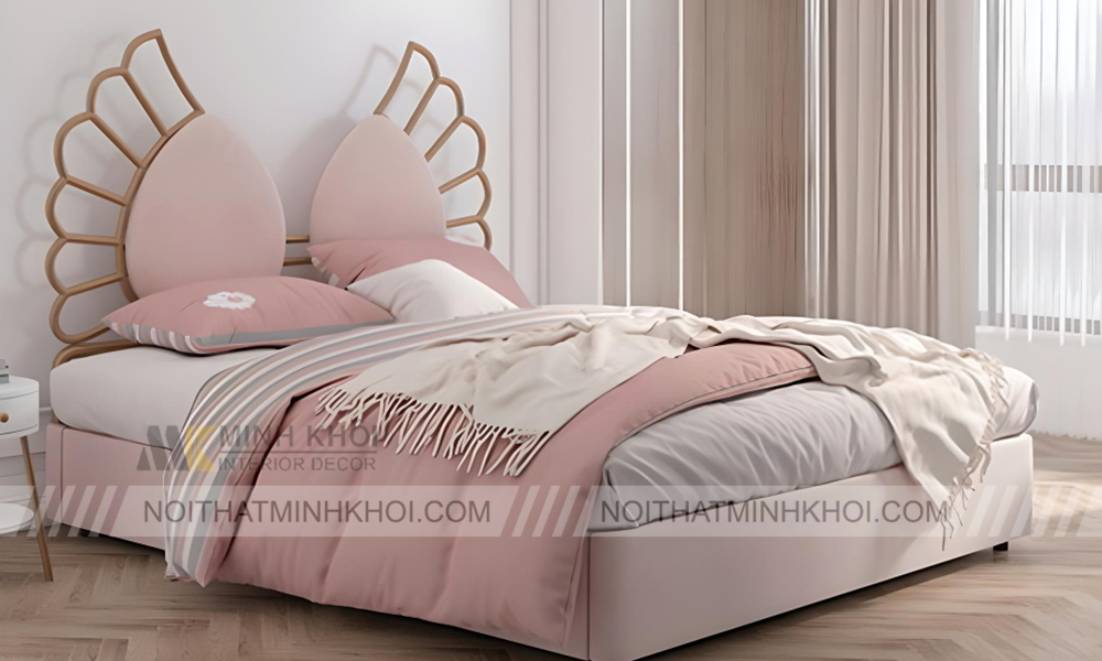 Giường Công Chúa Cho Bé Gái Màu Hồng Cực Xinh