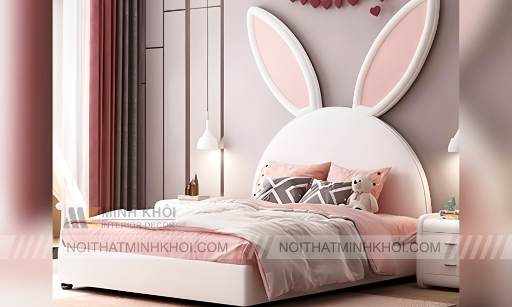 Giường Công Chúa Cho Bé Gái Màu Hồng Cực Xinh