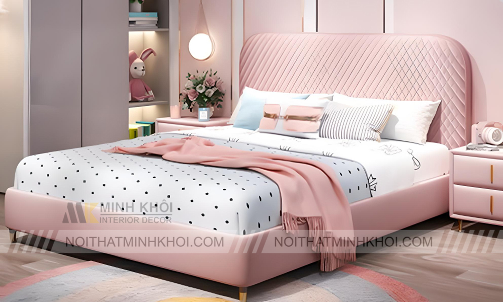 Giường Công Chúa Cho Bé Gái Màu Hồng Cực Xinh