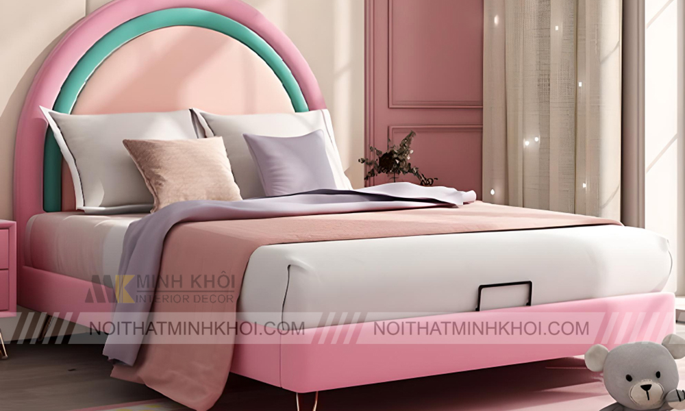 Giường Công Chúa Cho Bé Gái Màu Hồng Cực Xinh