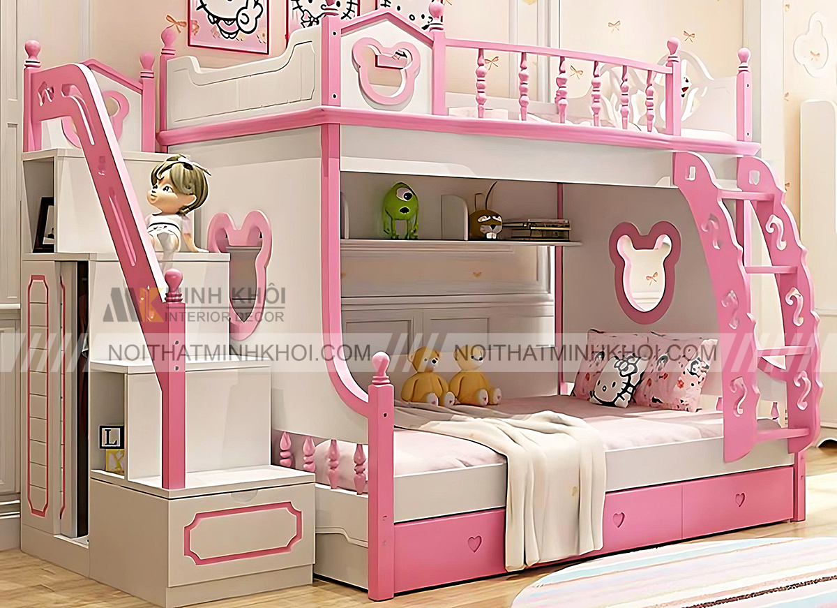 Giường Công Chúa Màu Hồng Cho Bé Gái Cực Xinh?
