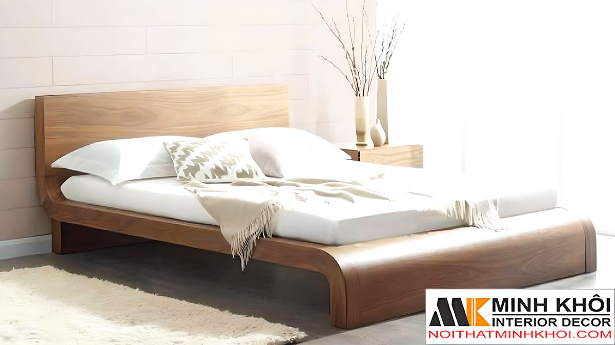 Giường Đẹp Gỗ Sồi Mỹ Hiện Đại - GN1020