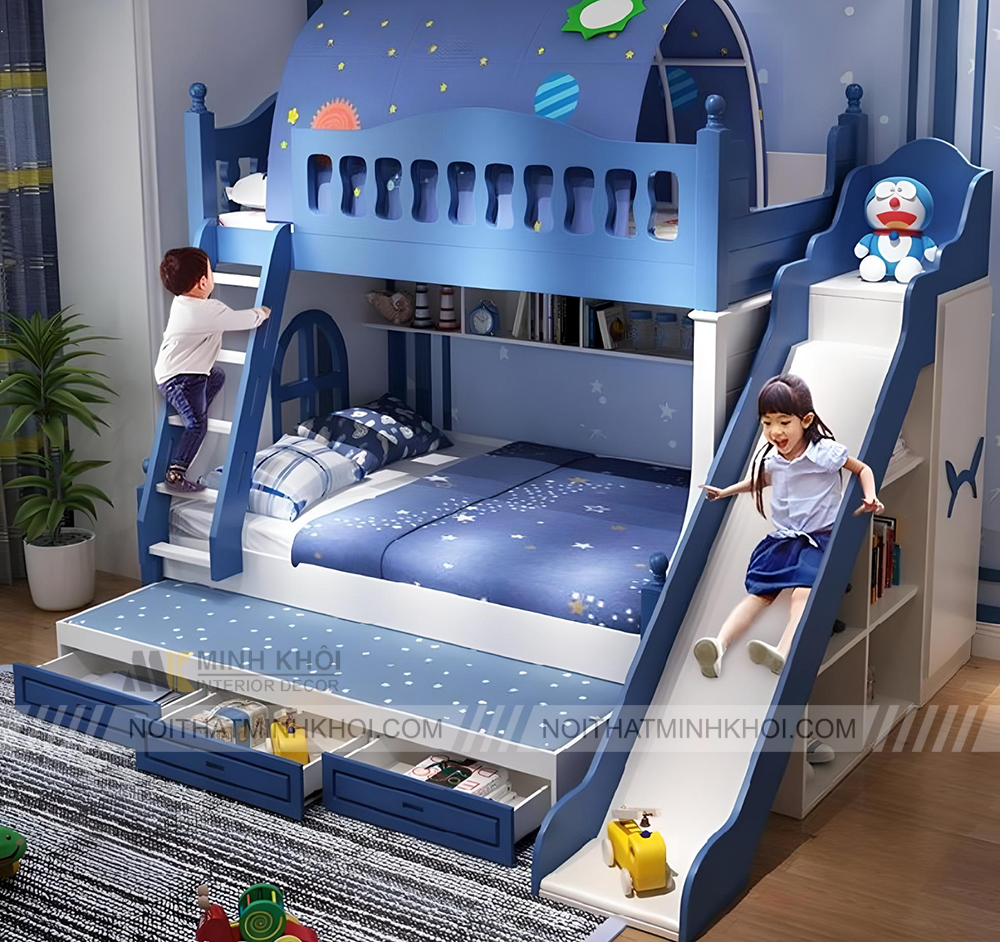Giường Doremon 2 tầng thông minh đa năng