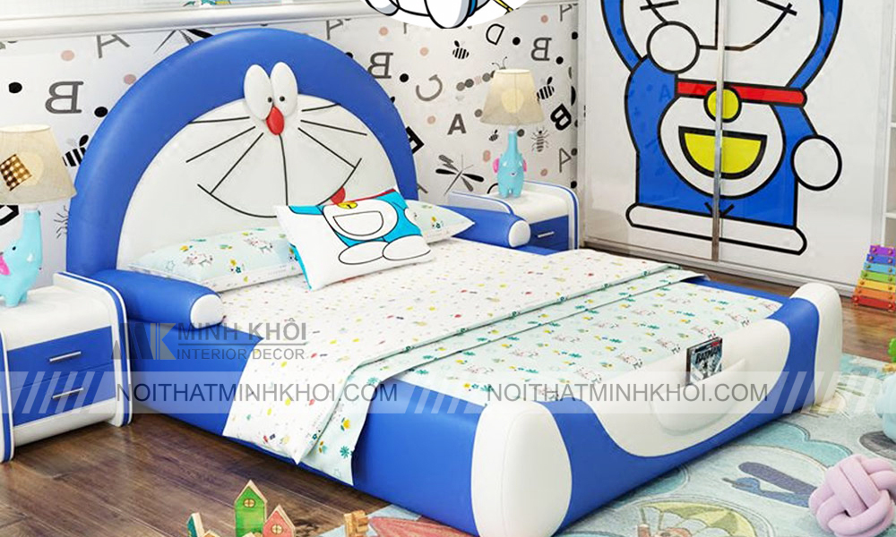 Giường Doremon: Cùng chú mèo máy Doremon khám phá thiên đường giấc ngủ với những chiếc giường Doremon đầy màu sắc và sinh động. Kết hợp giữa tính năng và tính thẩm mỹ, sản phẩm sẽ là lựa chọn hoàn hảo cho không gian phòng ngủ trẻ em của bạn.