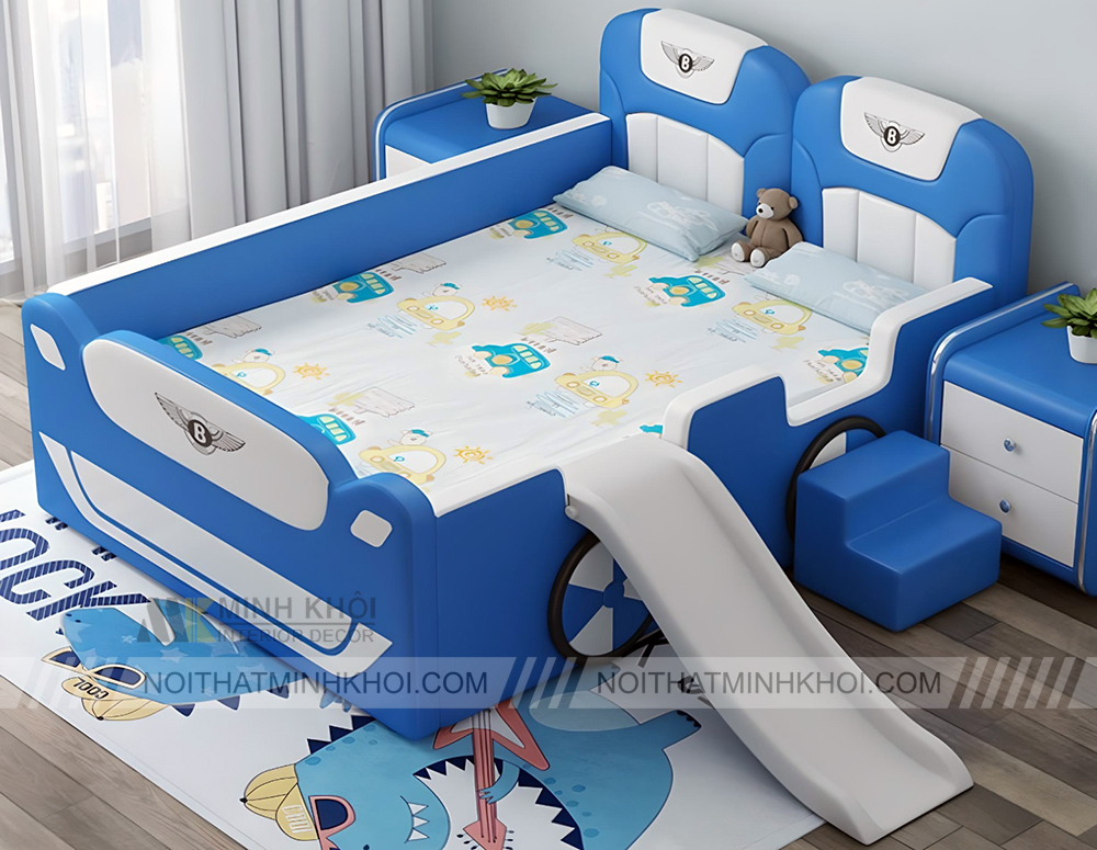 Giường Doremon xe hơi đon giản tinh tế