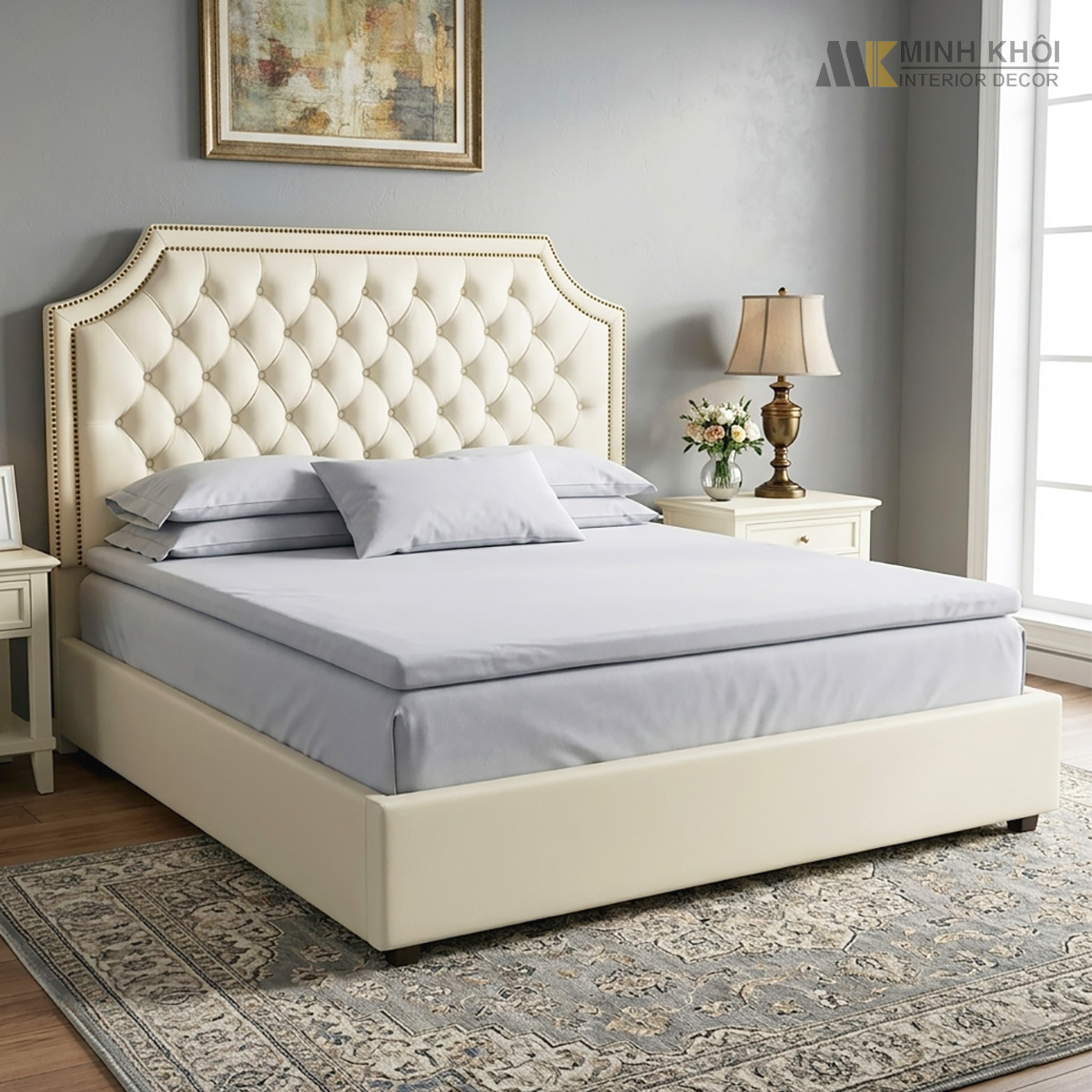 Giường Ngủ Đẹp Bọc Nệm - GN1058