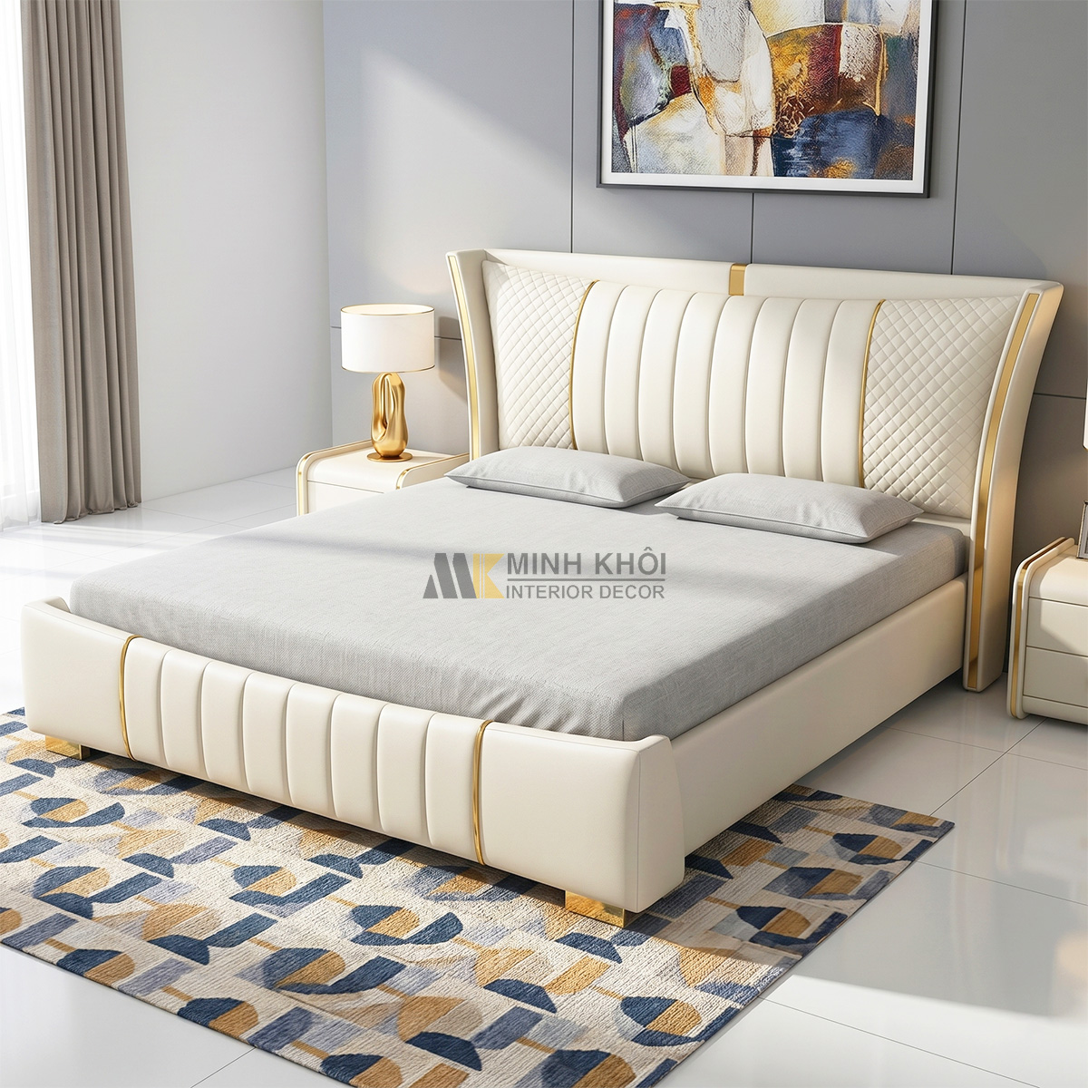 Mẫu Giường Bọc Nệm Toàn Bộ Đẹp