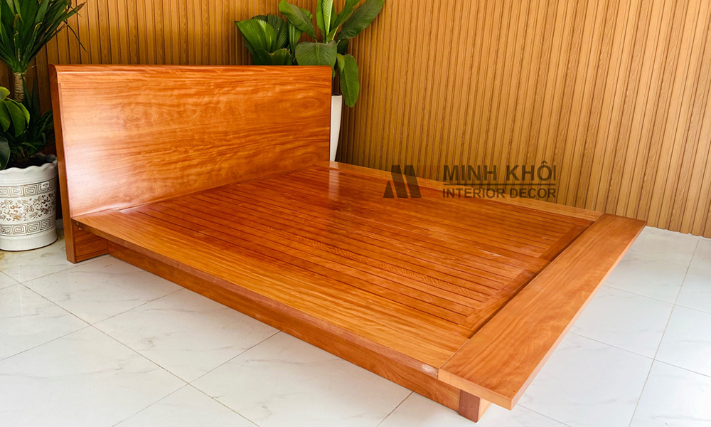 Giường Gỗ Đinh Hương Kiểu Nhật Vạt Phản - GN1021