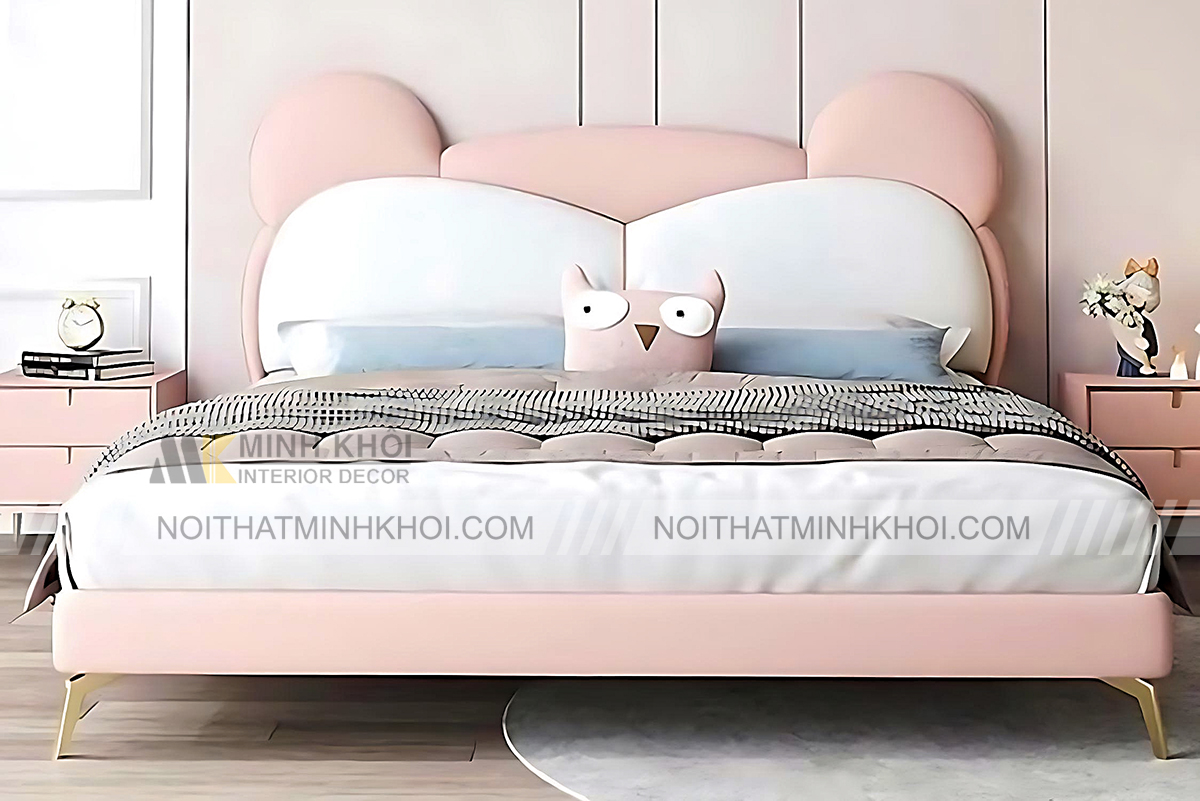 Giường Màu Hồng Tuyệt Đẹp Cho Cô Gái Nhỏ - GTE027