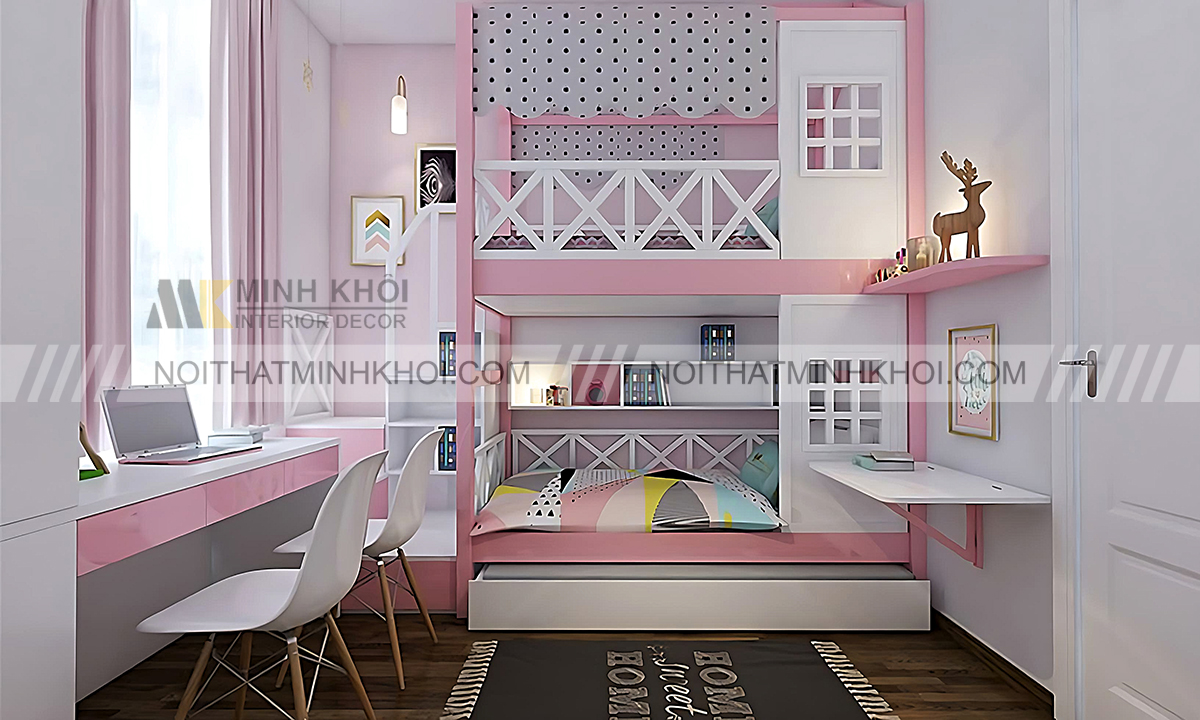 Giường ngủ 2 tầng trẻ trung, hiện đại