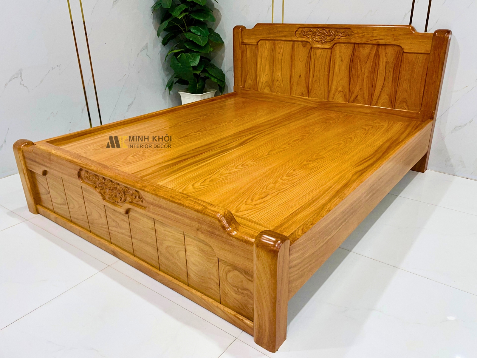 Giường Ngủ Đẹp Gỗ Gõ Đỏ Hiện Đại - GN1010