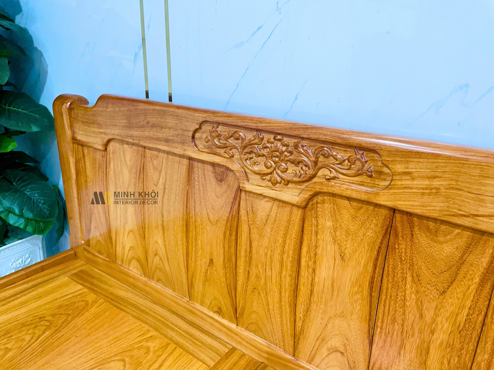 Giường Ngủ Đẹp Gỗ Gõ Đỏ Hiện Đại - GN1010