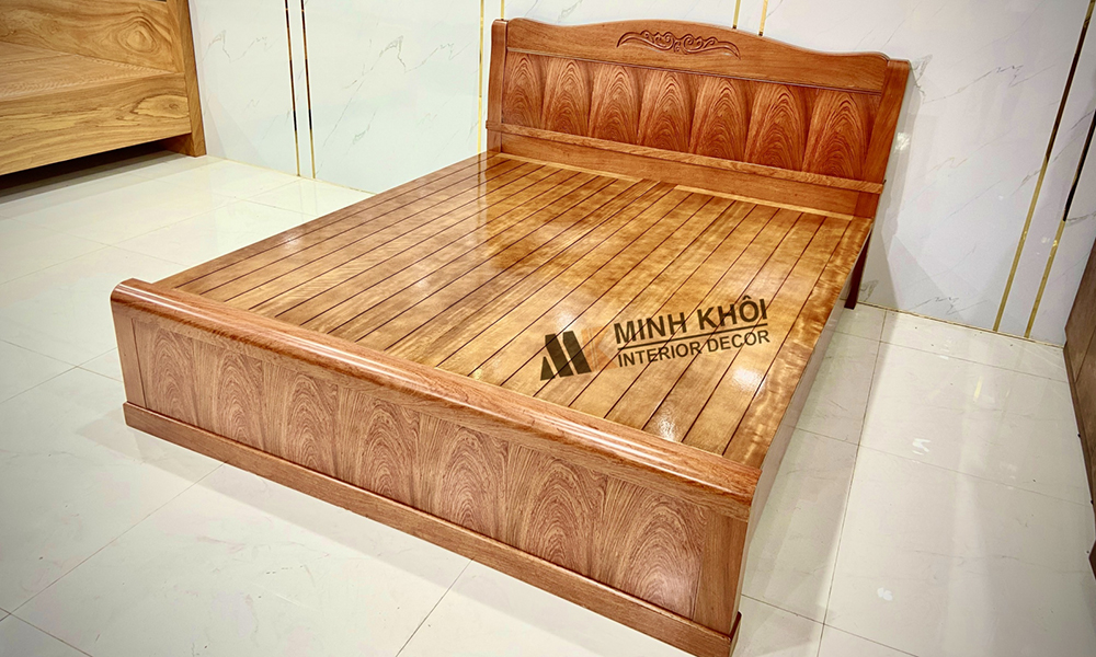 Giường Ngủ Đẹp Gỗ Hương Đá 1m8 - GN1047