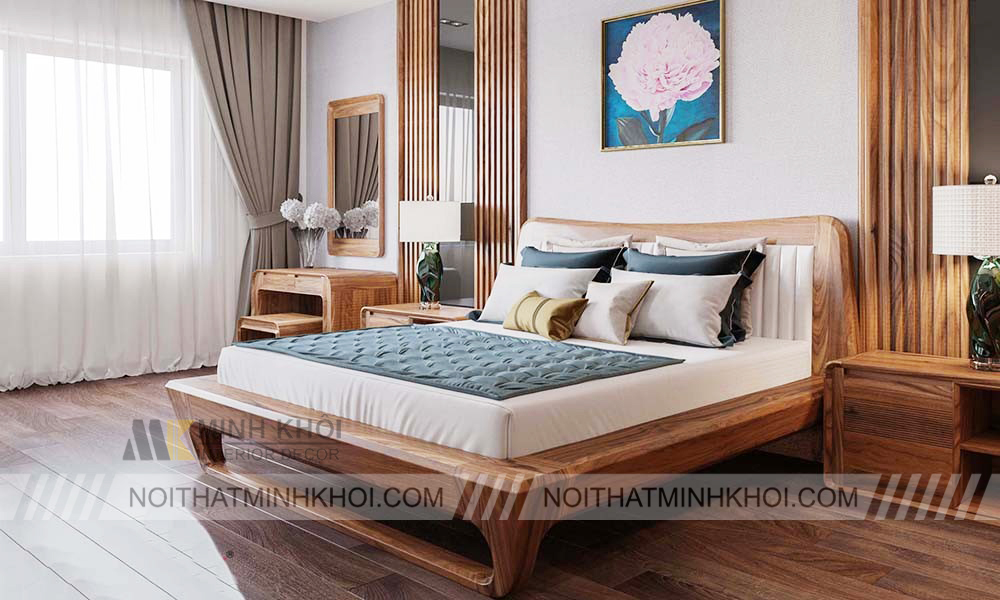 Giường ngủ đơn giản, sang trọng và tinh tế dành cho 2 người