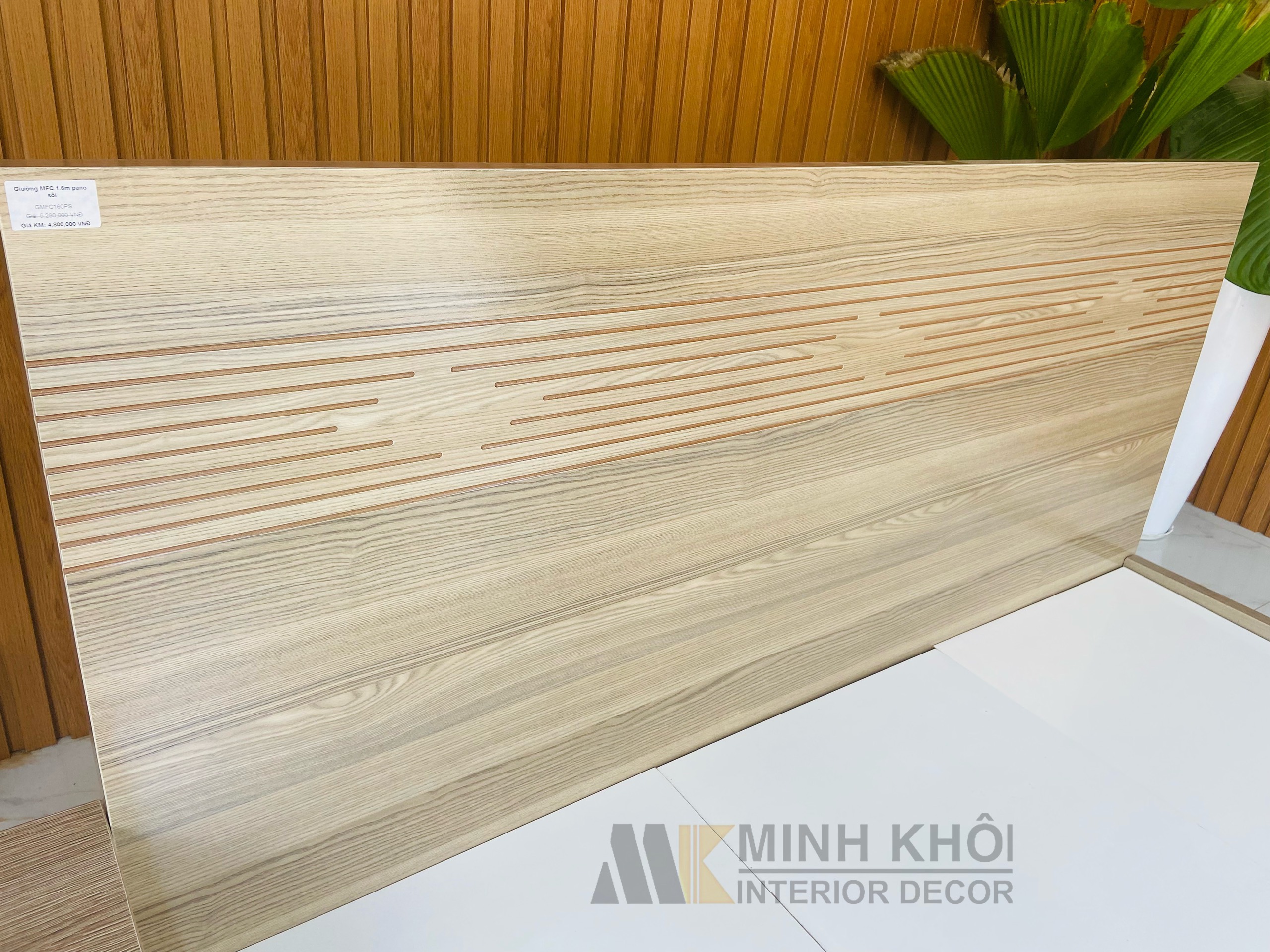 Giường ngủ gỗ 1m6 MFC Pano Sồi - GN508