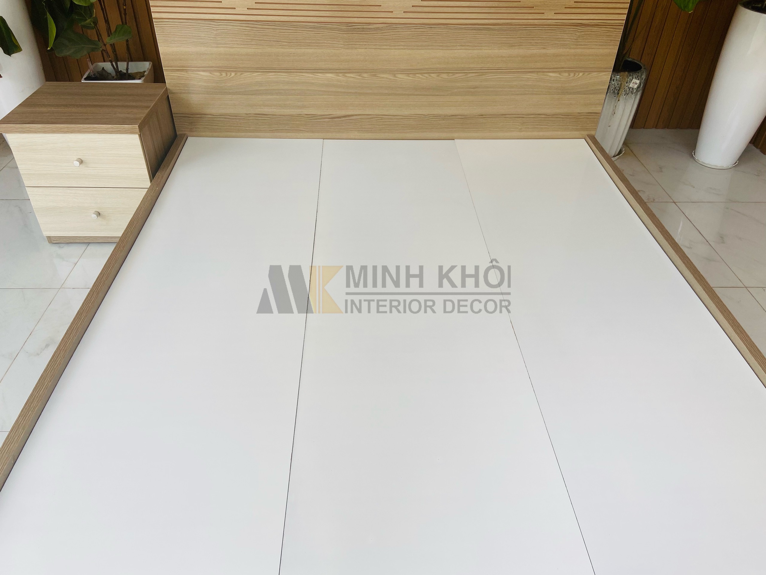 Giường ngủ gỗ 1m6 MFC Pano Sồi - GN508