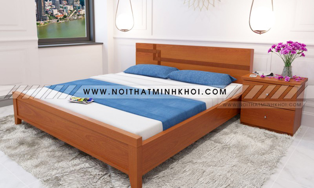 Giường ngủ gỗ công nghiệp truyền thống