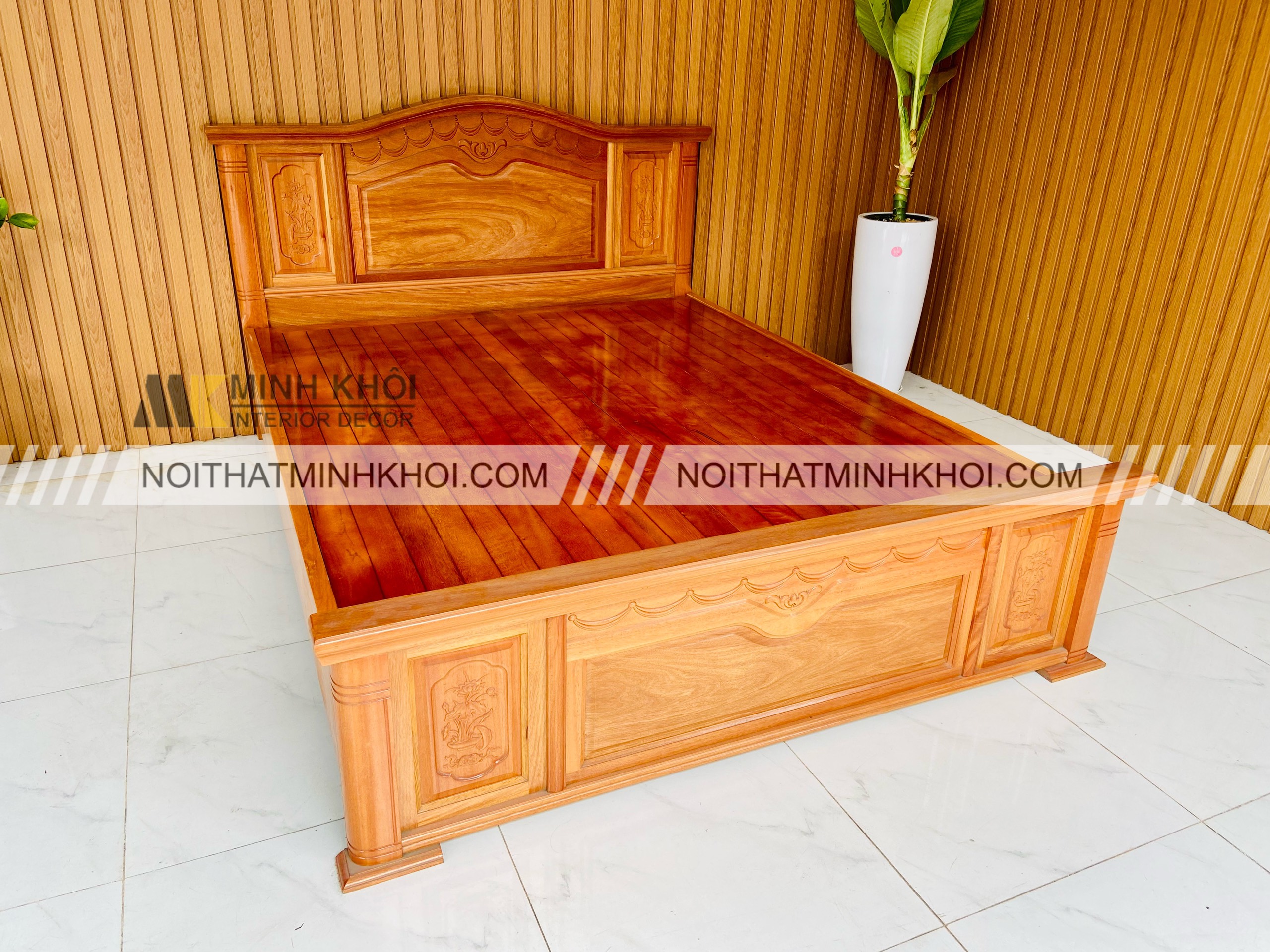Giường ngủ gỗ Đinh Hương nữ hoàng - GN1000