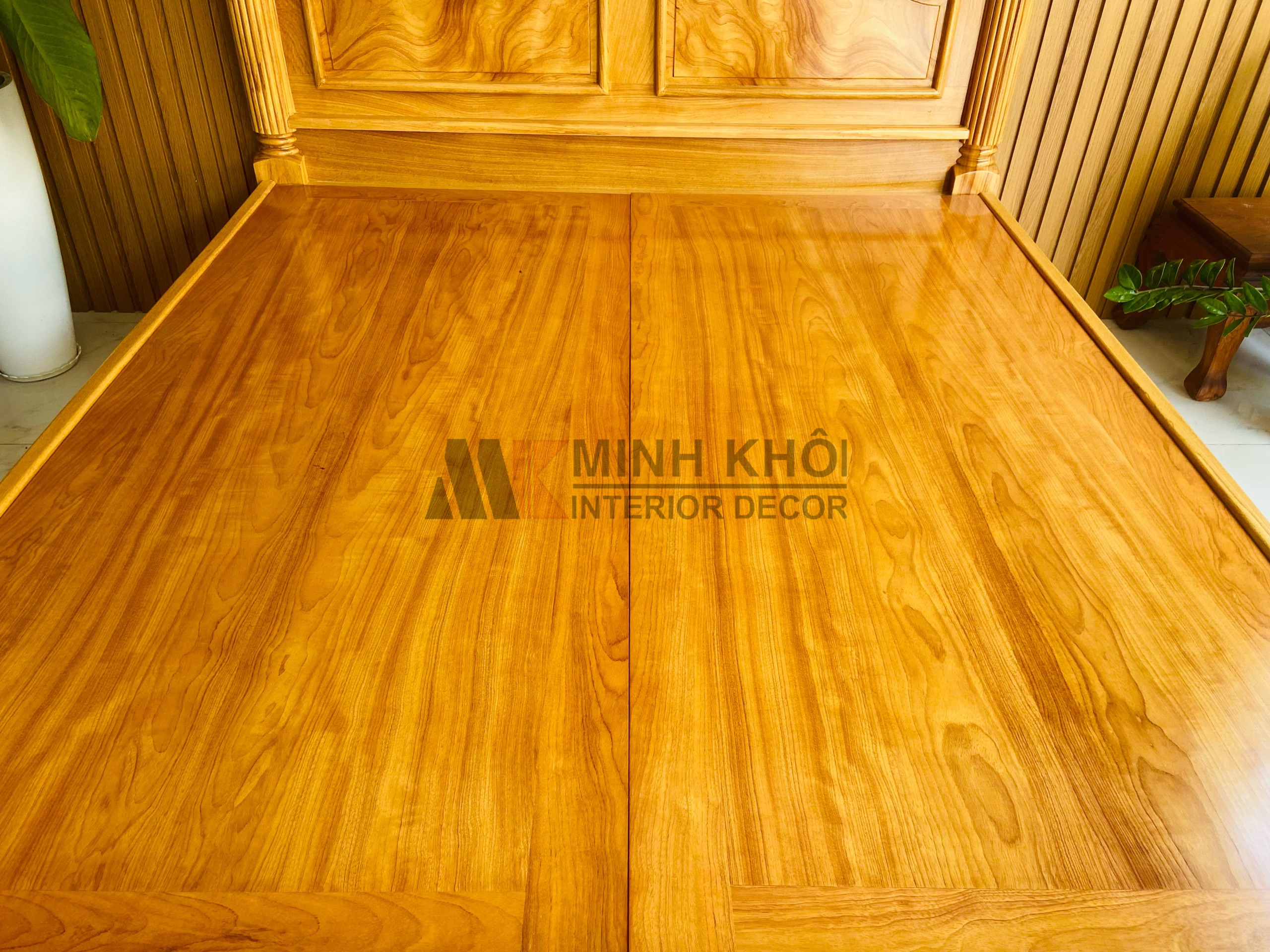 Giường Ngủ Gỗ Gõ Đỏ 1m8 - GN435