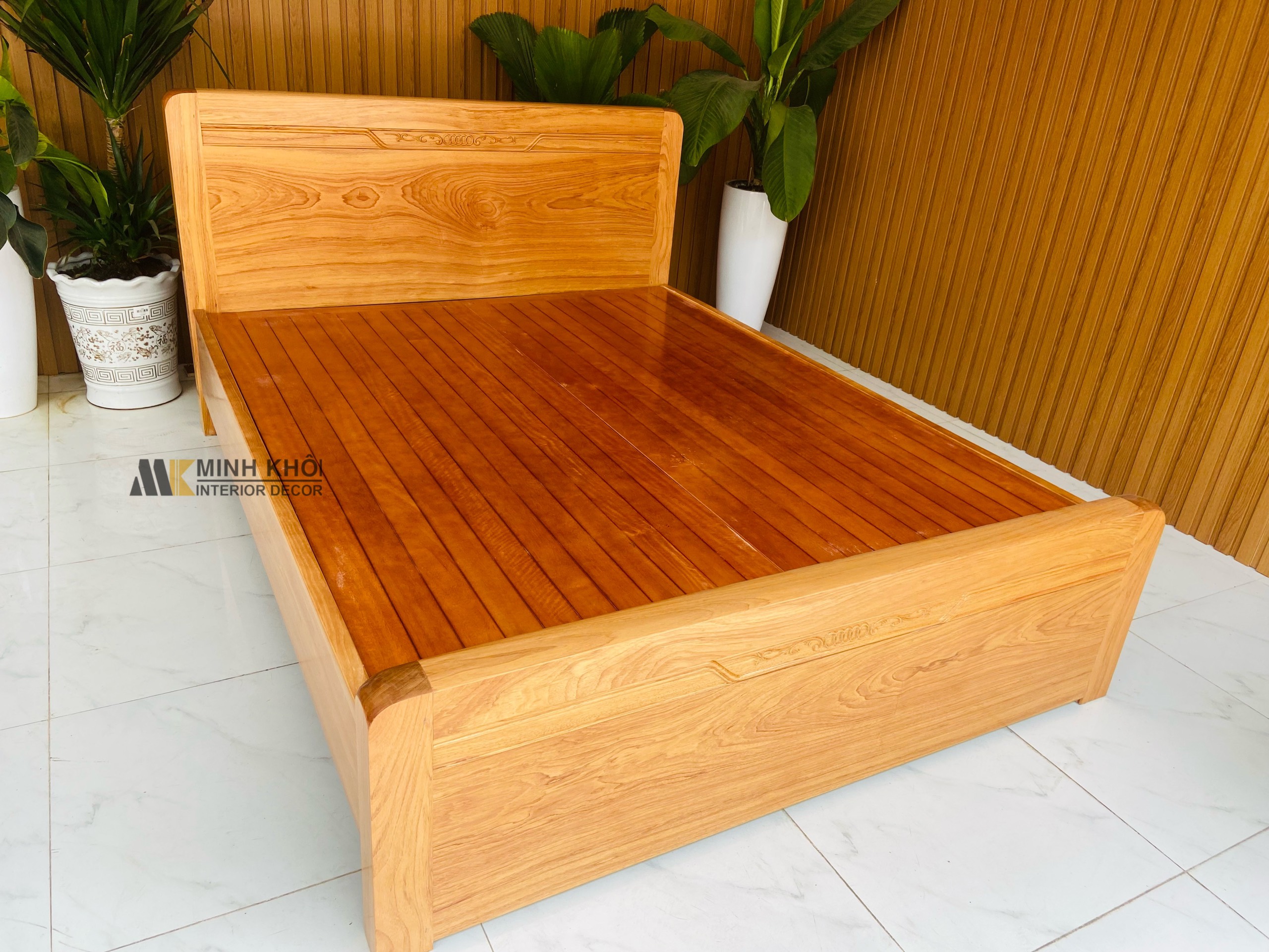 Giường ngủ gỗ gõ đỏ - GN1016