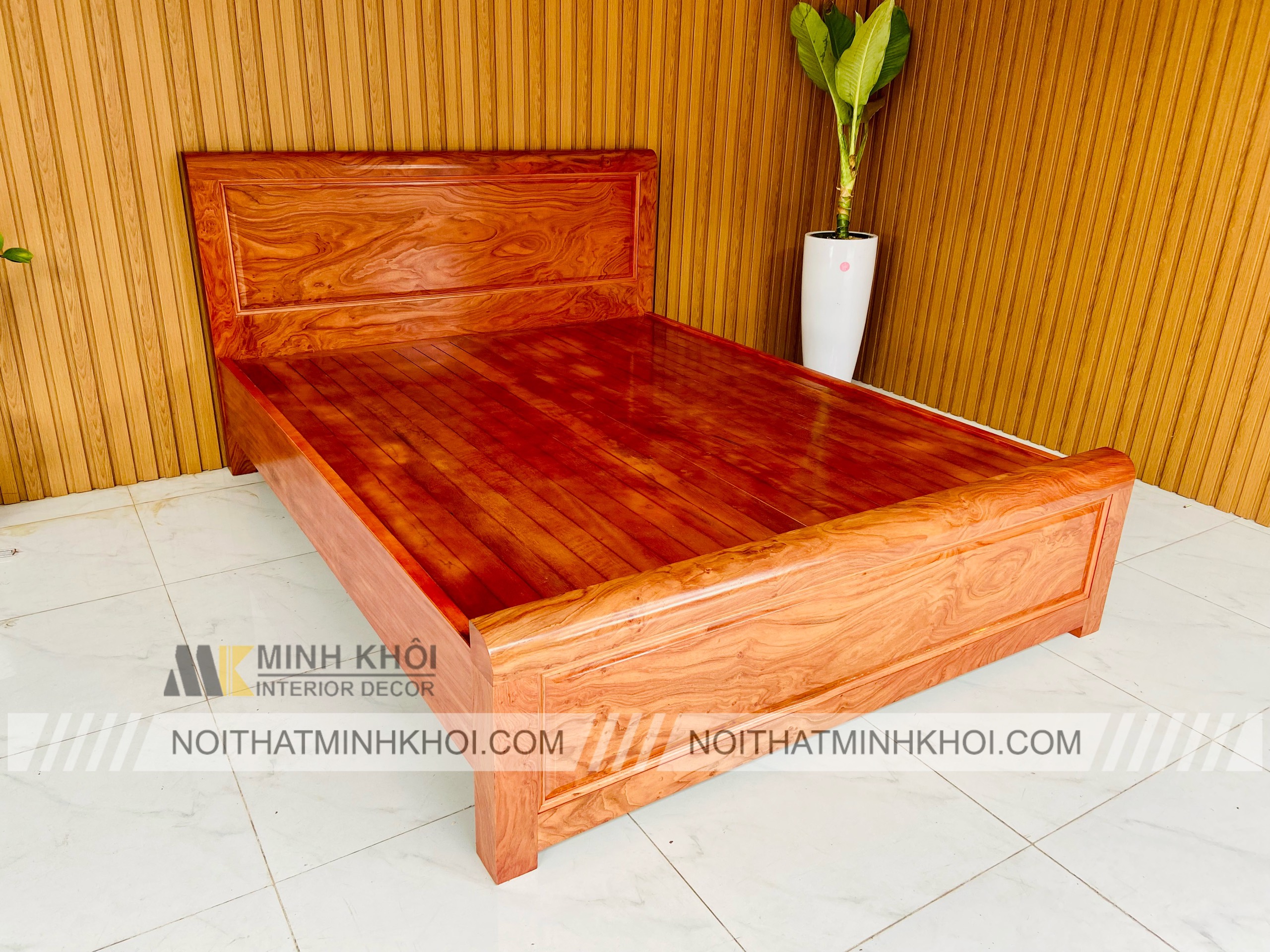 Giường ngủ Hương Đá long khung - GN397