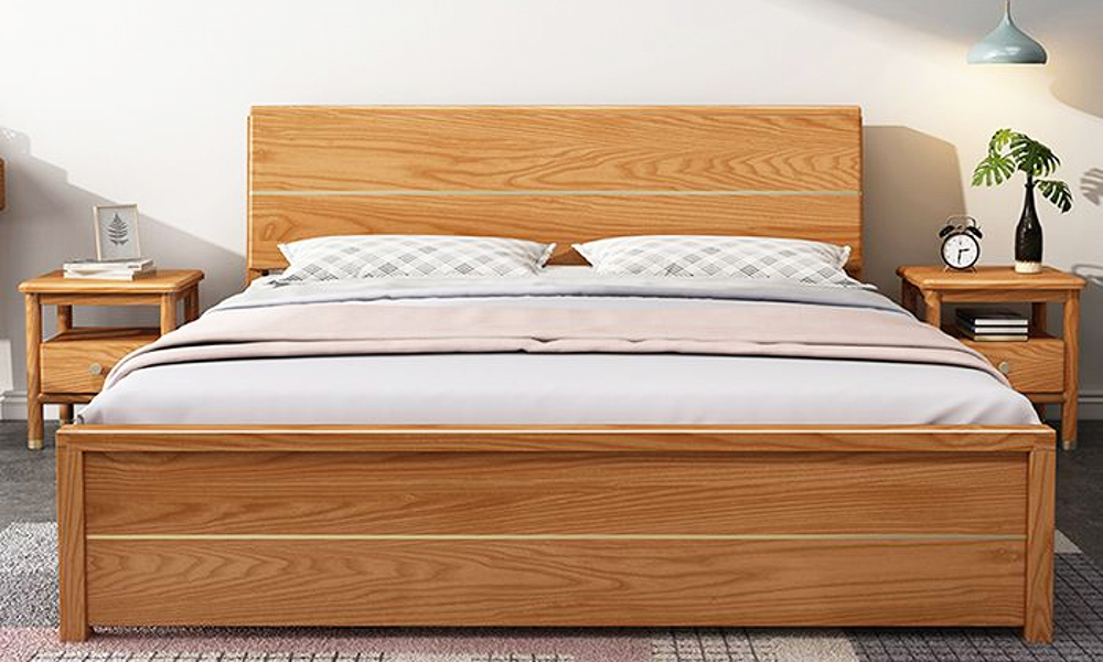 Giường ngủ gỗ sồi phong cách hiện đại - GN1012