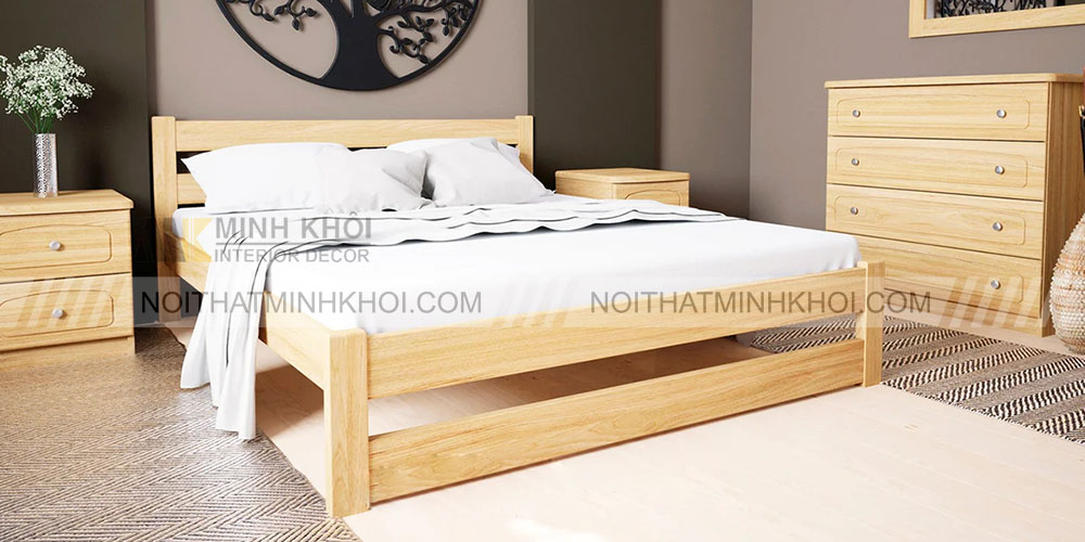 Giường ngủ gỗ thông
