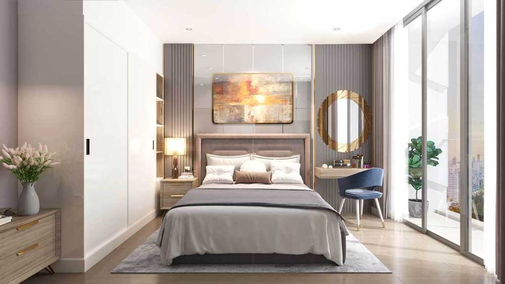 15+ Mẫu Giường Ngủ Kết Hợp Bàn Trang Điểm Cao Cấp