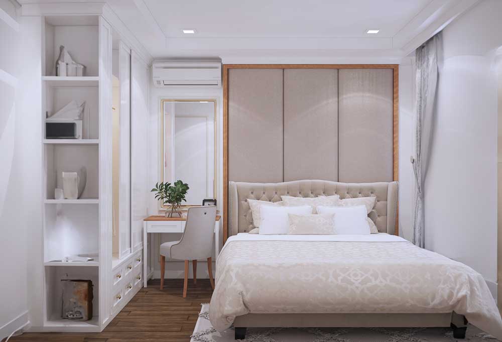 15+ Mẫu Giường Ngủ Kết Hợp Bàn Trang Điểm Cao Cấp