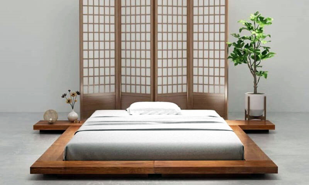 Giường ngủ kiểu Nhật gỗ cẩm lai