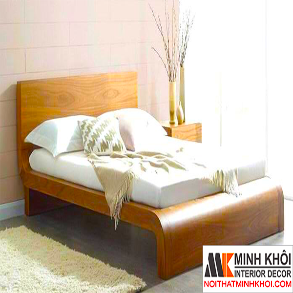 Giường ngủ kiểu Nhật có hộc kéo gỗ sồi tự nhiên