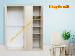 Tủ Quần Áo Gỗ MFC Vân Sồi/Xoan Đào Ngoại Cỡ TA037