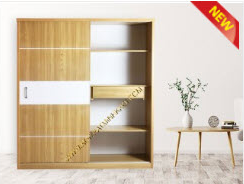 Tủ Quần Áo Gỗ MFC Vân Sồi/Xoan Đào Ngoại Cỡ TA037