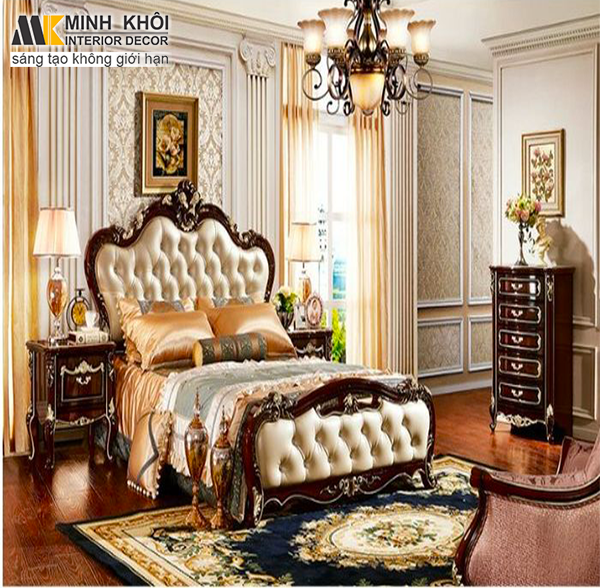Giường Ngủ Đẹp Phong Cách Tân Cổ Điển-GN1034