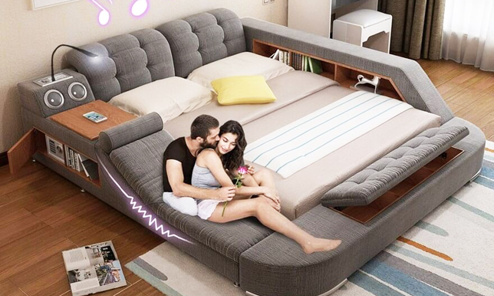 Giường ngủ thông minh với nhiều tiện ích cho vợ chồng