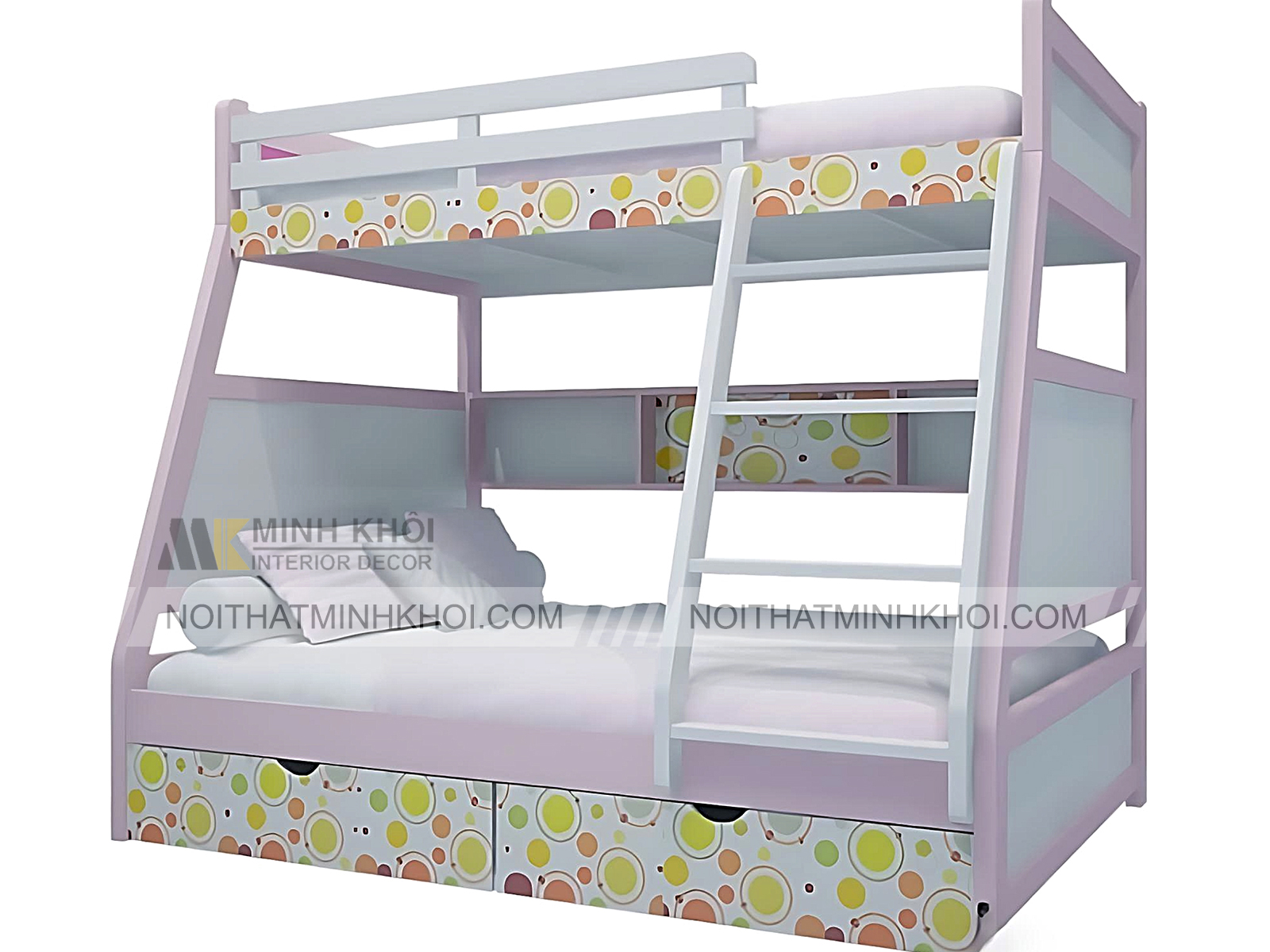 Giường Tầng Cầu Thang 2 Ngăn Kéo Tiện lợi - FCH147