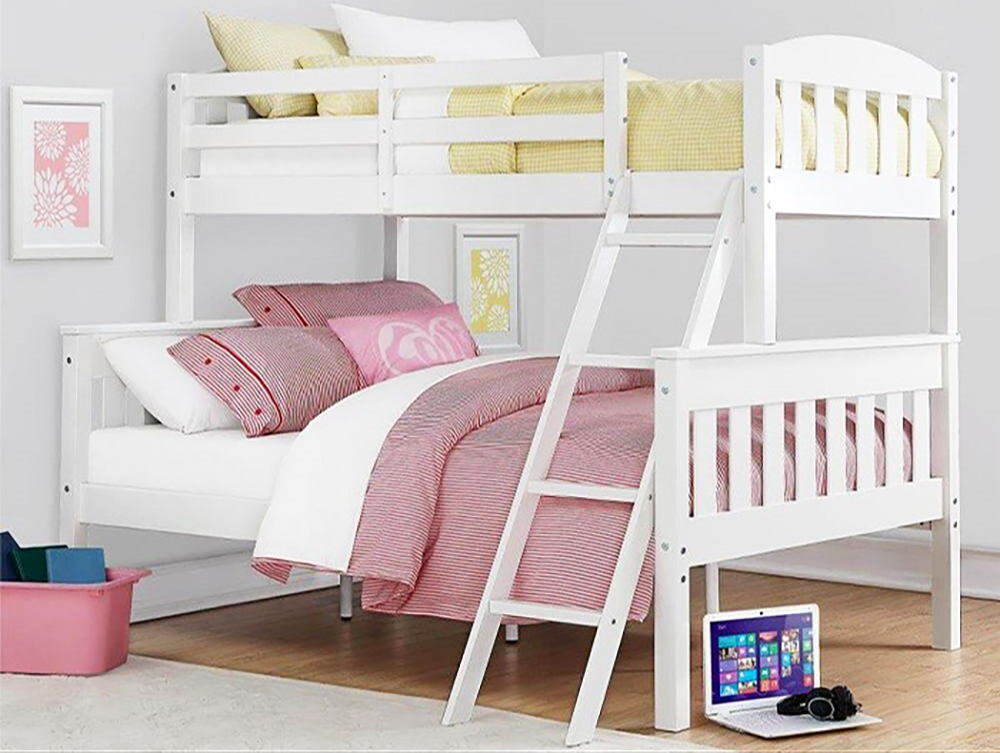 Giường tầng màu trắng trẻ trung thanh lịch