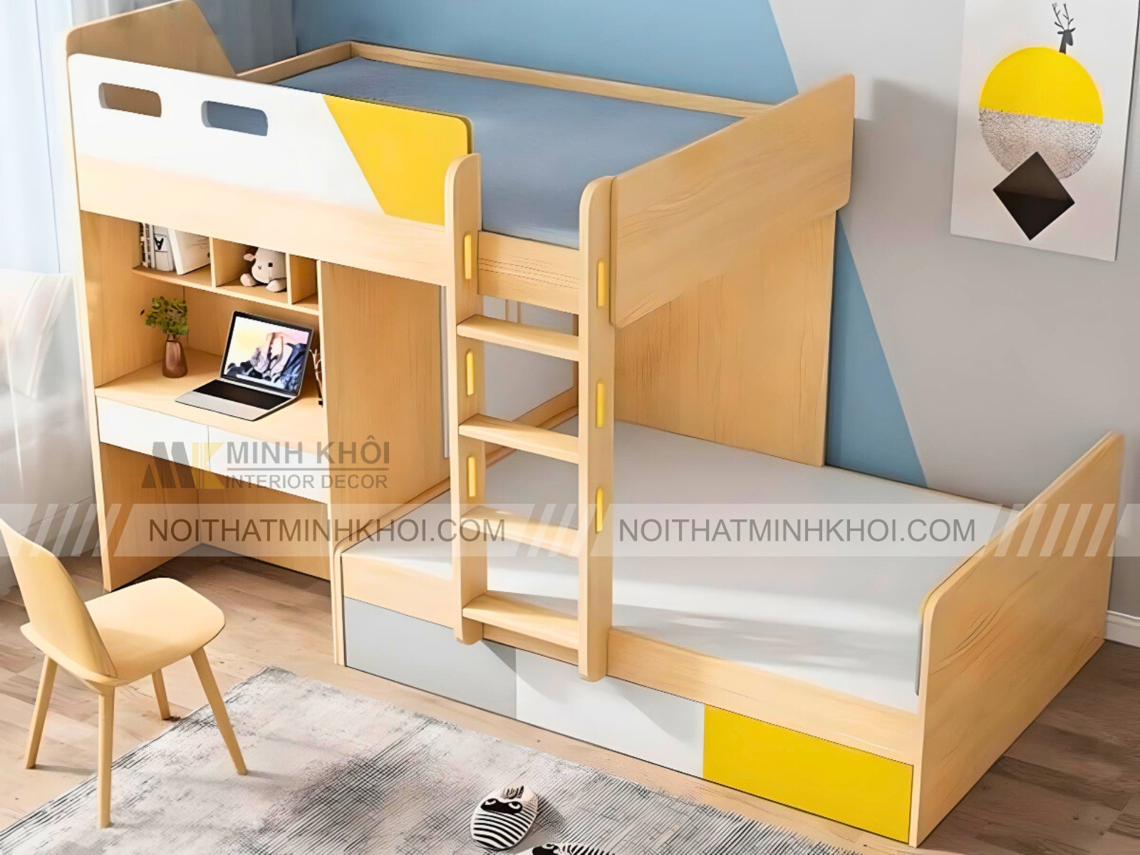 Giường Tầng MDF Hiện Đại Thông Minh - GT303