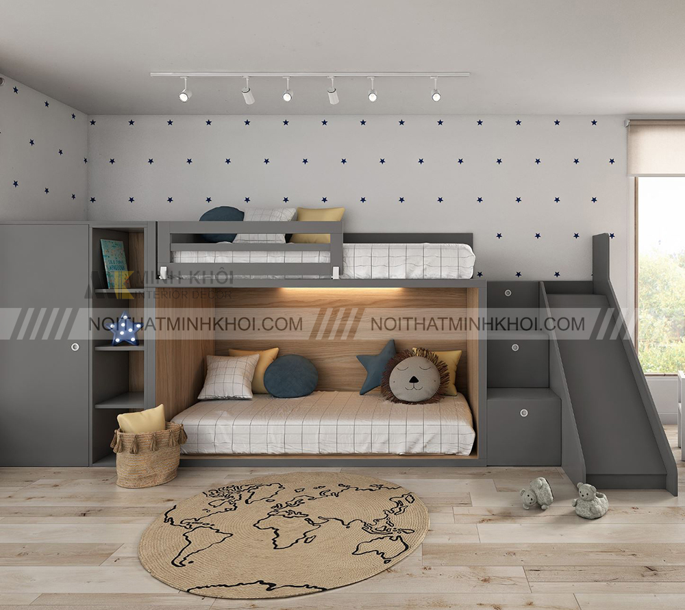 Giường tầng thông minh cho bé gái