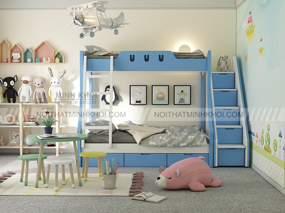 Giường tầng thông minh cho bé trai