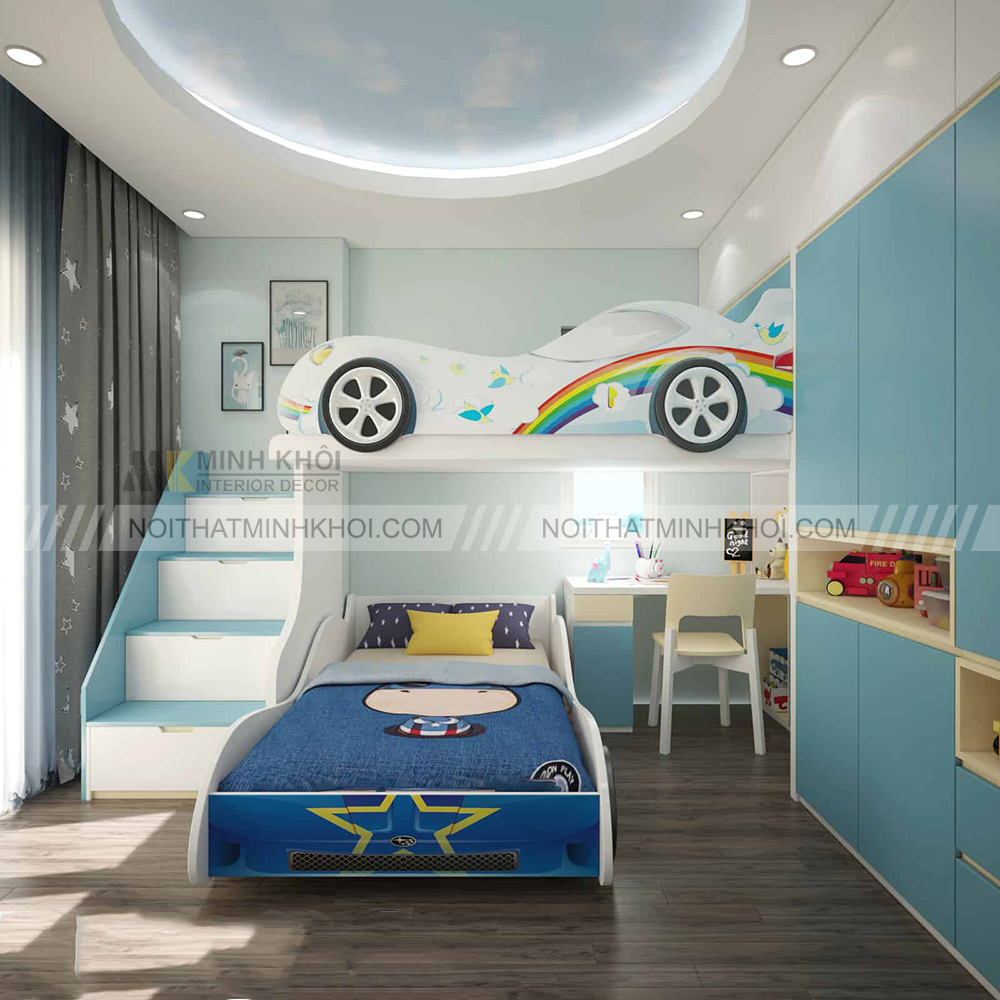 Giường tầng thông minh cho bé trai