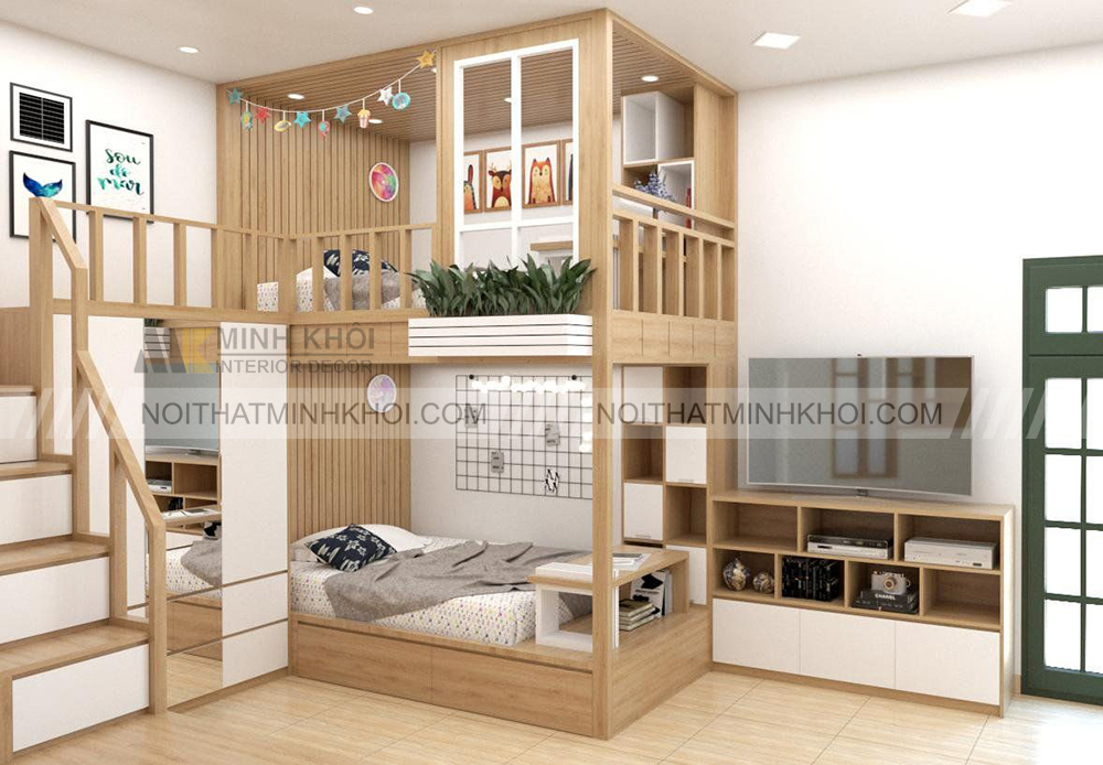 Giường tầng thông minh đa chức năng cho người lớn