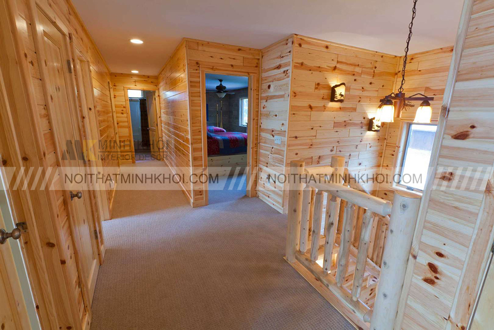 Ốp tường gỗ thông