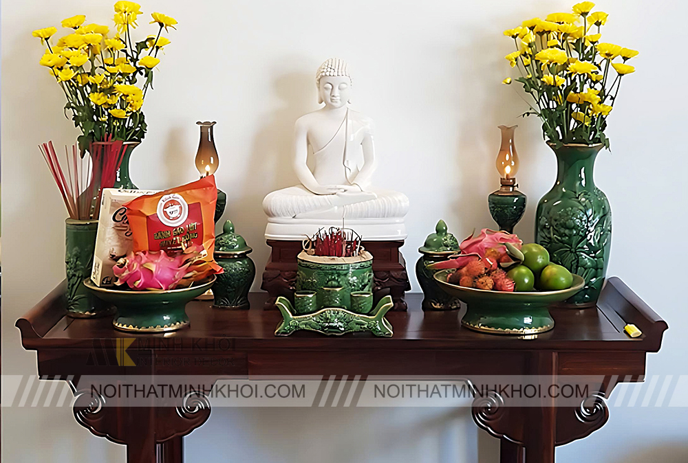 Hương Cắm Hoa Bàn Thờ Phật Đúng