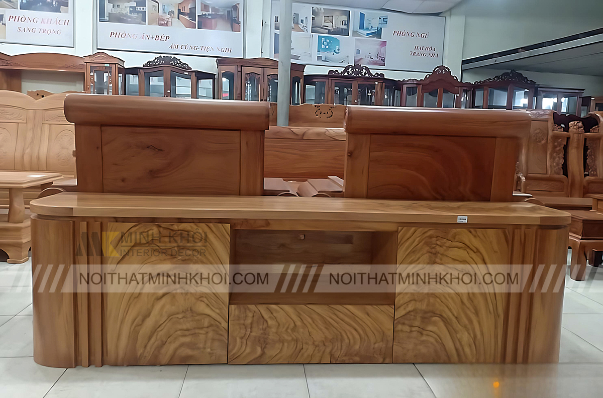 Kệ để tivi gỗ gõ đỏ hiện đại - KTV916