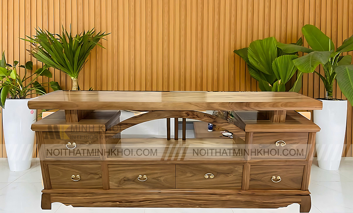 Kệ đựng tivi gỗ hương xám - KTV917