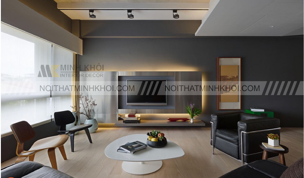 Kệ tivi âm tường có đèn led