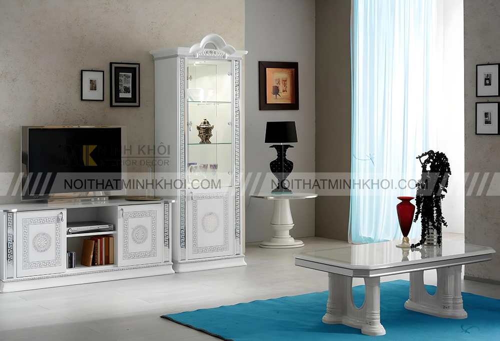 Kệ tivi chữ L tân cổ điển