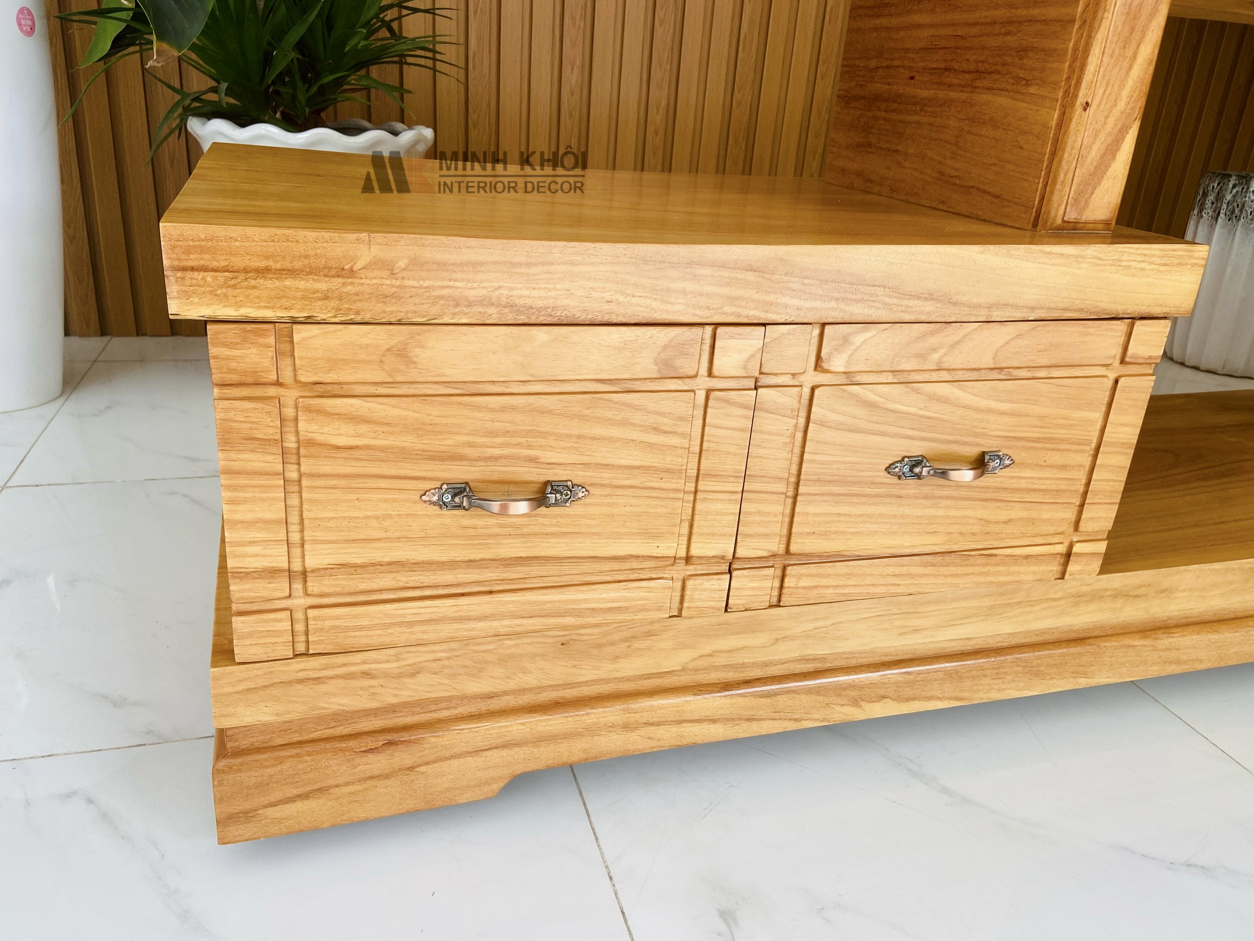 Kệ tivi gỗ gõ đỏ cao cấp - KTV925