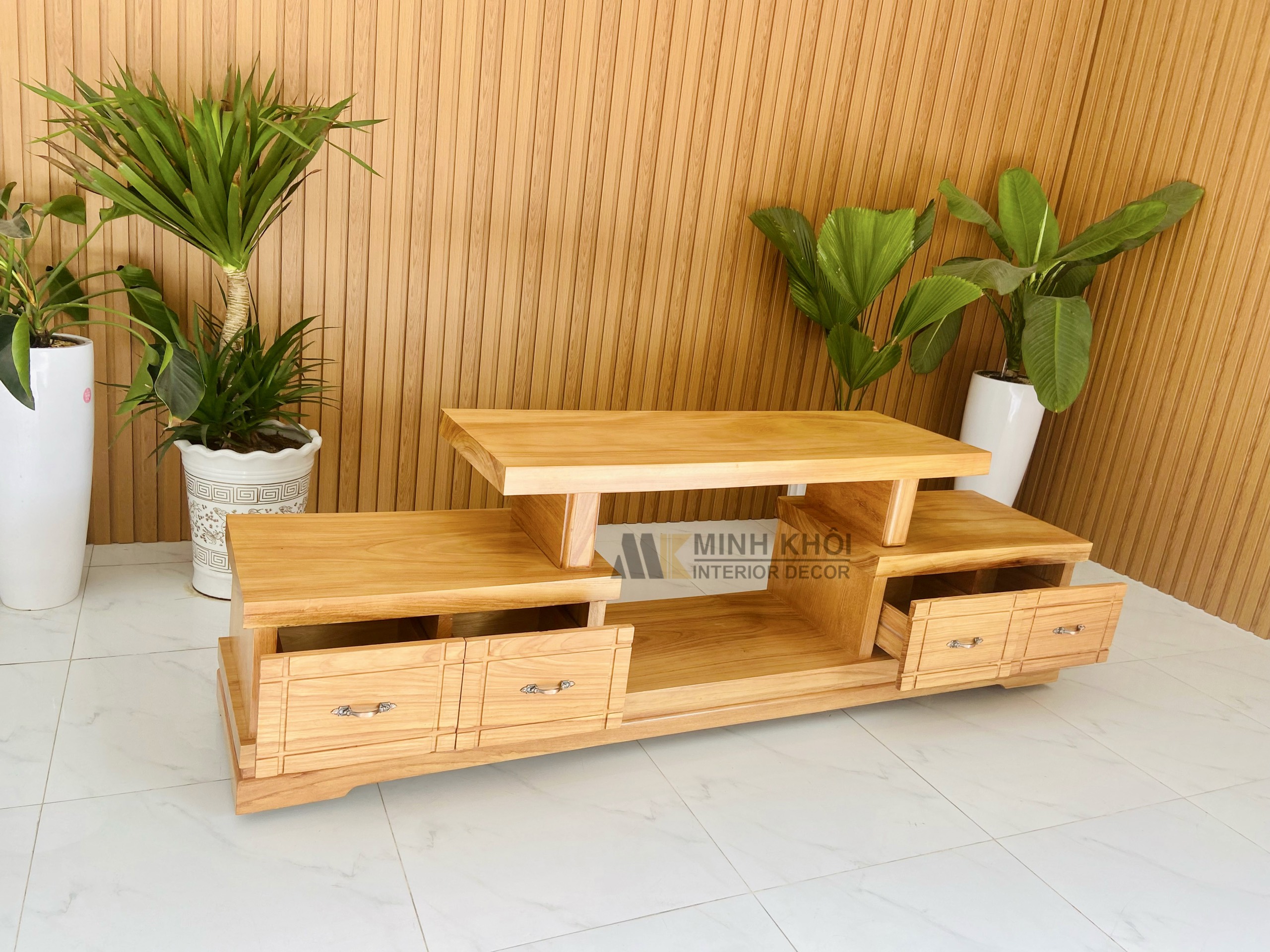 Kệ tivi gỗ gõ đỏ cao cấp - KTV925